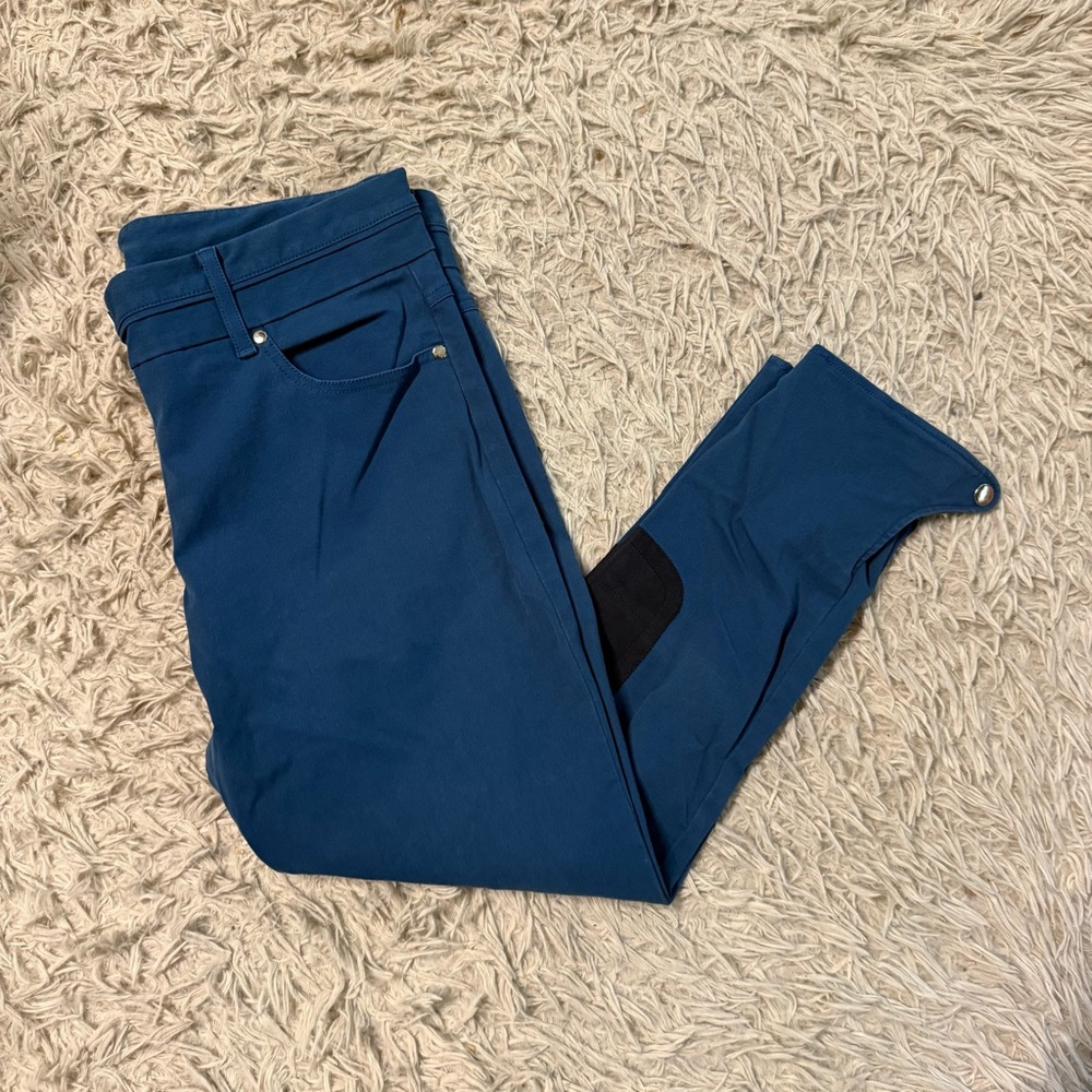 Women’s Size 34 Blue Le Fash Knee Patch Horseback Riding Breeches